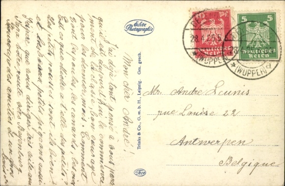 Postcard Barmen Wuppertal, suspension railway at the Werther Bridge with 3 carriage train