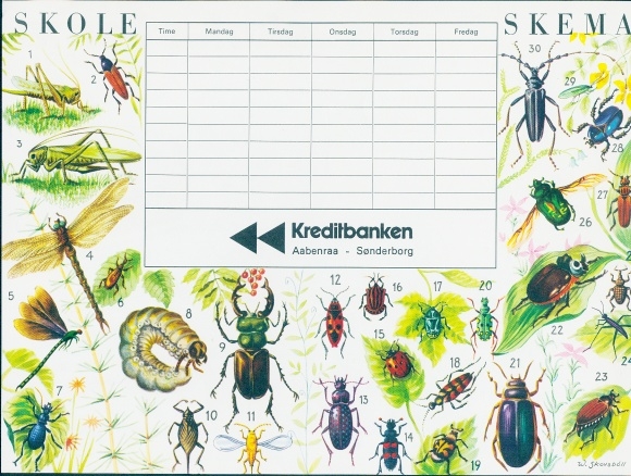 Timetable Advertising, Credit Banks, Insects, Books