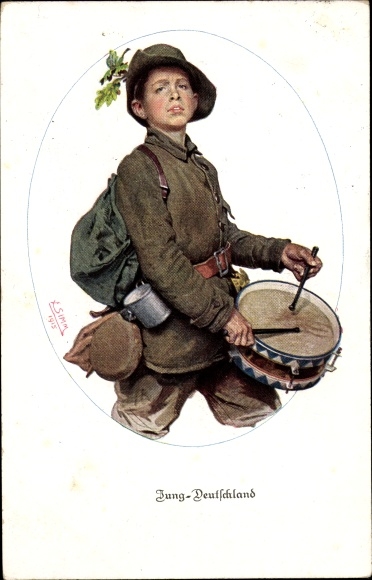 Artist PC Jung Germany, Jugendwehr, Drummers, Bayer. National Committee for Volunteer nursing