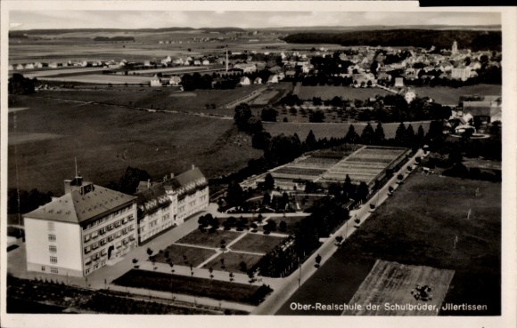 Postcard Illertissen in Swabia, Ober-Realschule der Schulbrüde
