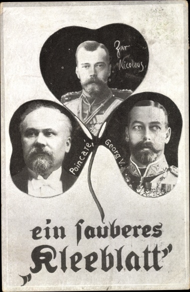 Passepartout PC A Clean Shamrock, George V, Tsar Nicholas II of Russia, Raymond Poincare