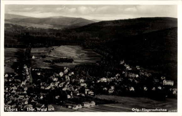 Postcard Tabarz in the Thuringian Forest, aerial photograph