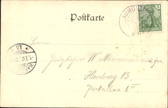Ak Aumühle Sachsenwald, dorp met molenvijver