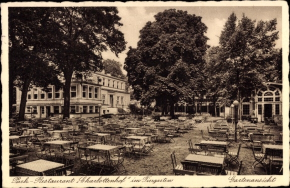 Ak Berlin Tiergarten, Park-Restaurant Charlottenhof, Gartenansicht