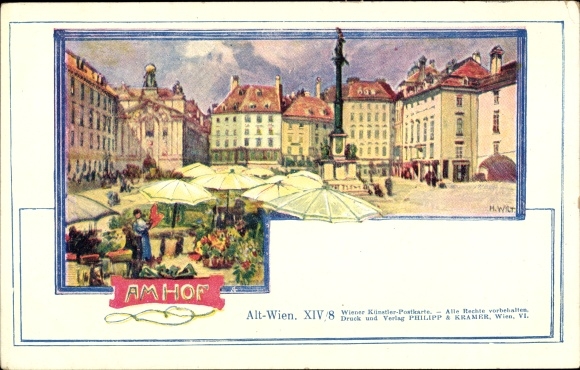 Artist PC Wilt, H., Vienna 1st inner city Austria, Am Hof, market square
