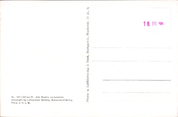 Postcard Goldscheuer Kehl am Rhein, aerial photograph, Gasth. z. Riesen