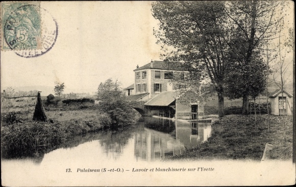 Ak Palaiseau Essonne, Lavoir et blanchisserie sur l'Yvette