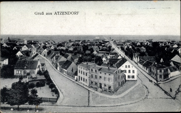 Postcard Atzendorf Stassfurt in the Salzland district, panorama