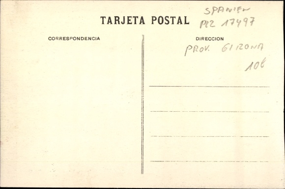 Postcard Portbou Port Bou Catalonia, railway station, platform side