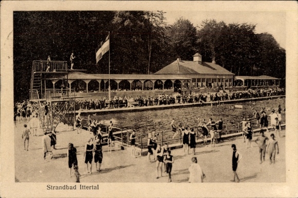 Postcard Wald im Rheinland Solingen, Ittertal, lido