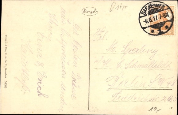 Postcard Osjorsk Darkehmen East Prussia, barracks