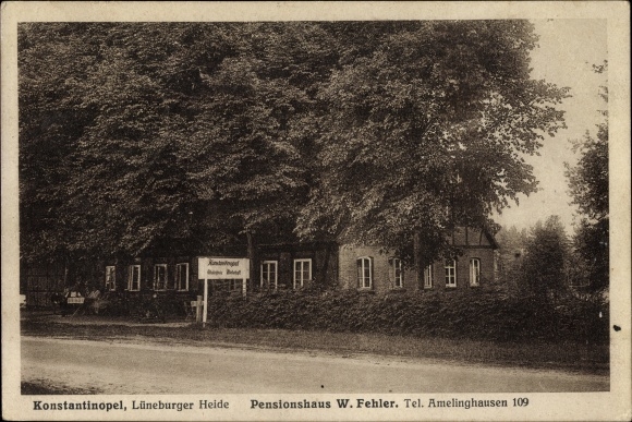 Ak Amelinghausen in Nedersaksen, Pensionshaus Konstantinopel, Inh. W. Fehler