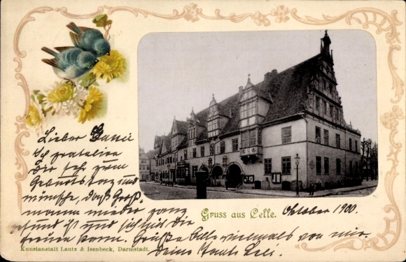 Passepartout Postcard Celle in Lower Saxony, Building