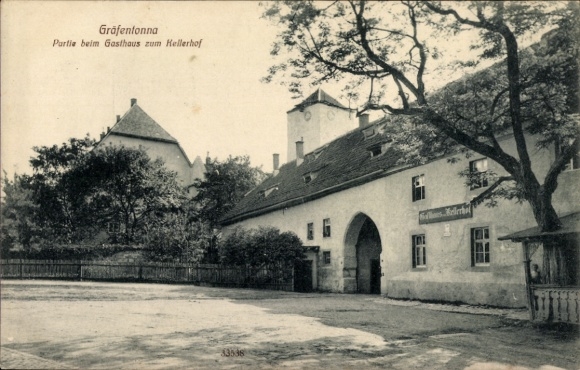 Postcard Gräfentonna Tonna in Thuringia, Gasthaus zum Kellerhof