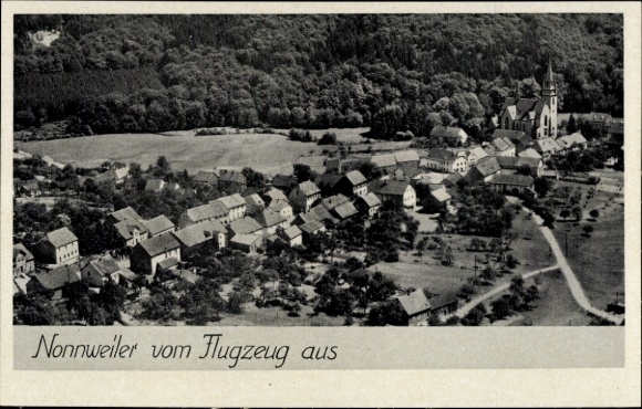 Ak Nonnweiler in Saarland, luchtfoto