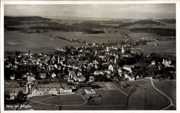 Ak Isny im Allgäu, Fliegeraufnahme