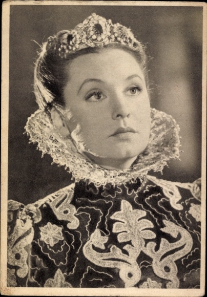 Postcard actress Zarah Leander, portrait, film The Queen's Heart