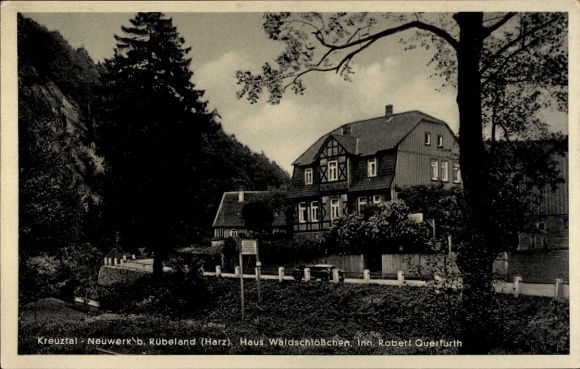 Postcard Neuwerk Rübeland Oberharz am Brocken, Haus Waldschlosschen