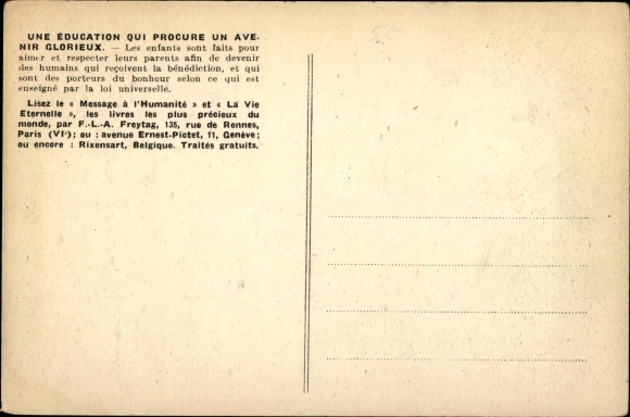 Ak Les enfants du Royaume de la paix, Kinderen die croquet spelen