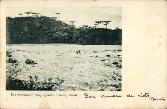 Postcard Paraná Argentina, Iguassu Rapids