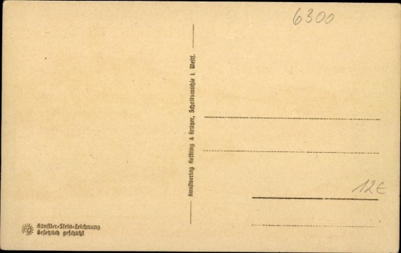 Lithography Postcard Gleiberg Wettenberg in Hesse, Gleiberg Castle, Vetzberg