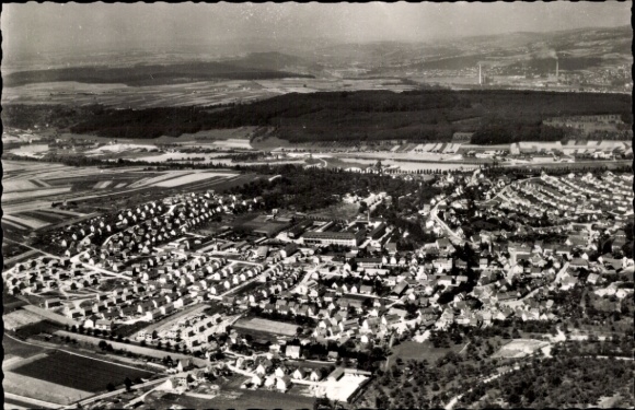 Postcard Wernau am Neckar, aerial photograph