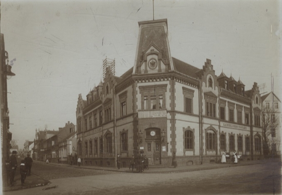 Original photo of Rheine in Münsterland, NRW, post office, around 1900