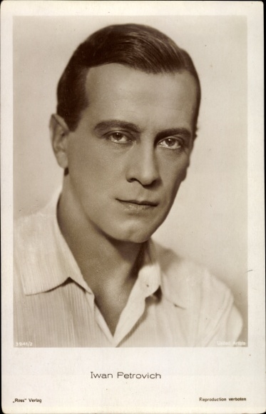 Postcard Actor Ivan Petrovich, Portrait, Ross 3941/2