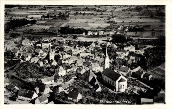 KP Ebermannstadt w Górnej Frankonii, zdjęcie lotnicze