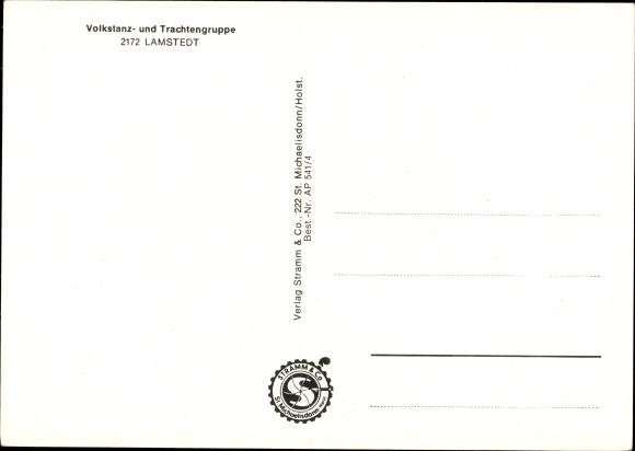 Postcard Lamstedt in Lower Saxony, folk dance and traditional costume group