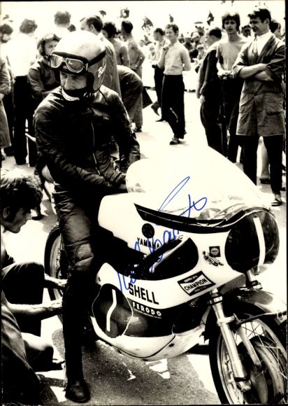 Foto Motorrennsport, Motorradrennfahrer Kel Carruthers, Autogramm