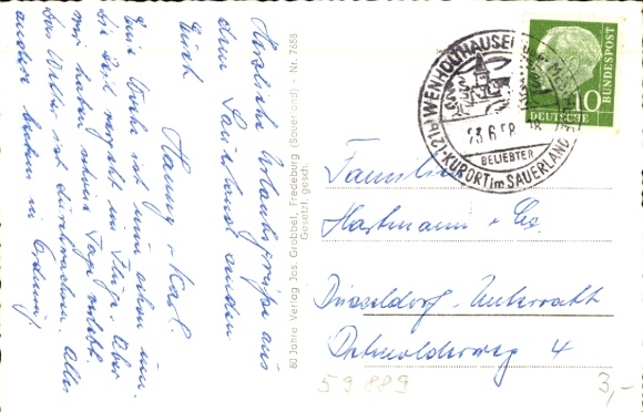 Postcard Wenholthausen Eslohe in Sauerland, Panorama