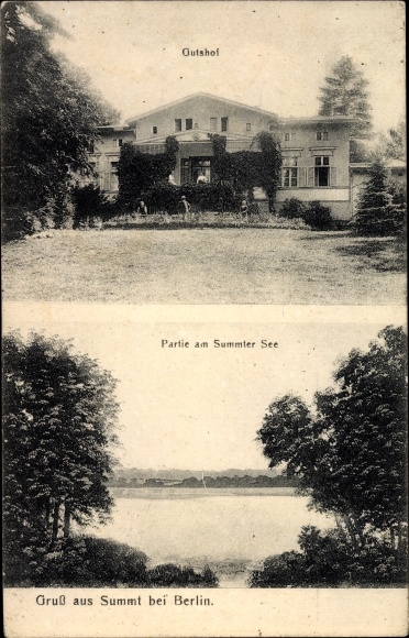 Postcard Summt Mühlenbecker Land Oberhavel, Gutshof, Summter See