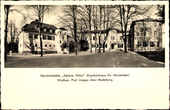 Postcard Augustusbad Radeberg in the district of Bautzen Saxony, heart sanatorium Schönehöhe