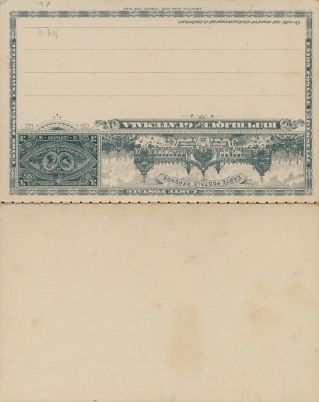 Postal Card Postcard Guatemala, Cents