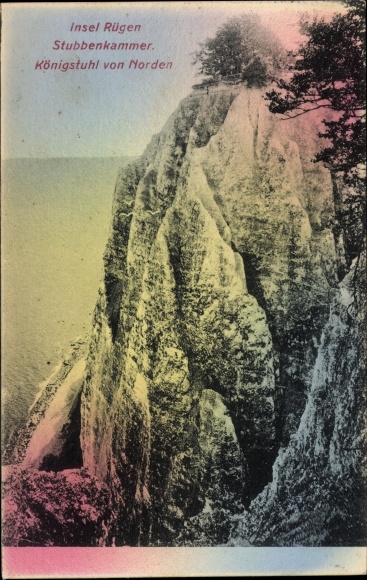 Postcard Stubbenkammer Sassnitz on Rügen, Königstuhl from the north