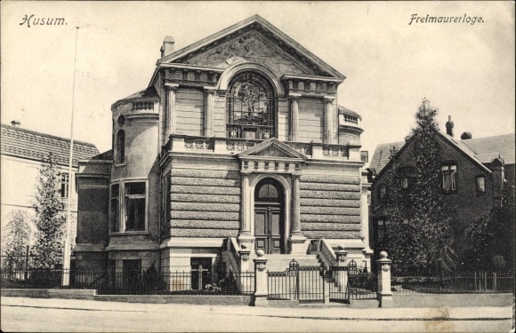 Postcard Husum in North Friesland, Masonic Lodge