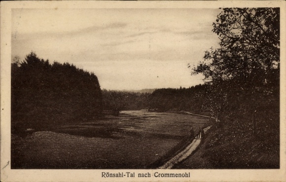Ak Rönsahl Kierspe Sauerland, Rönsahl Tal nach Crommenohl