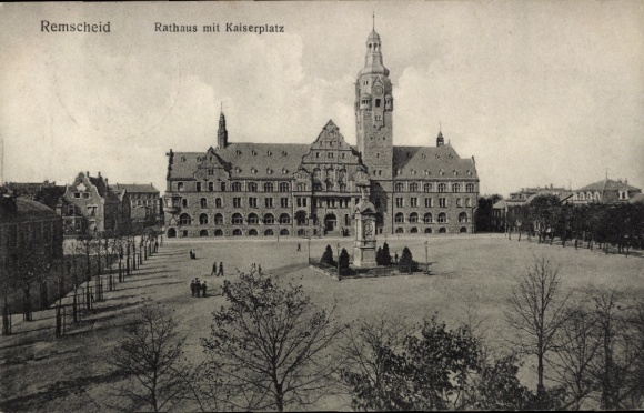 Postcard Remscheid in the Bergisches Land, Kaiserplatz, Town Hall