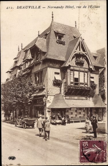 Postcard Deauville Calvados, Normandy Hotel, Rue de l&#39;Ecluse