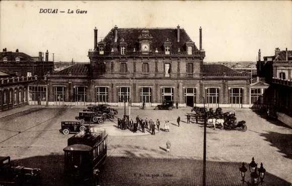 Postcard Douai Nord, train station