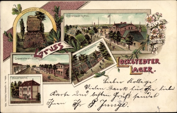 Litho Lockstedt, Lockstedter kamp, Sörensen&#39;s Hotel, Gravelottestrasse, Walderseestein, Casino