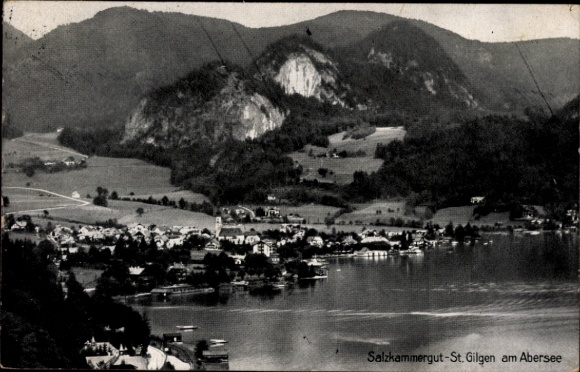 Ak St. Gilgen am Arbersee Salzkammergut in Salzburg, Gesamtansicht