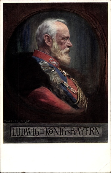 Artist PC Firle, Walther, King Ludwig III. of Bavaria, portrait