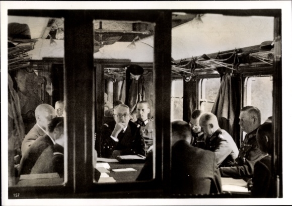 Photo Compiègne Oise, signing of the Armistice, June 1940, II WW