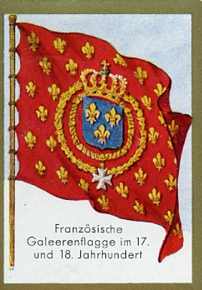 Historical flags collection picture Picture 125, French galley flags in the 17th and 18th centuries