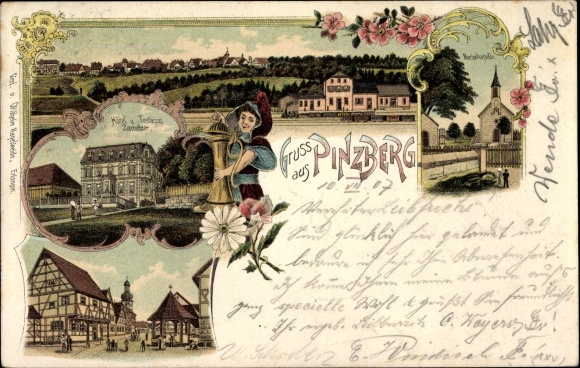 lito Pinzberg w Górnej Frankonii, Hotel Zametzler, kaplica Marii, kufel do piwa
