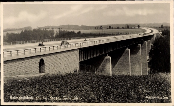 Ak Siebenlehn Großschirma in Sachsen, Reichsautobahnbrücke Muldental