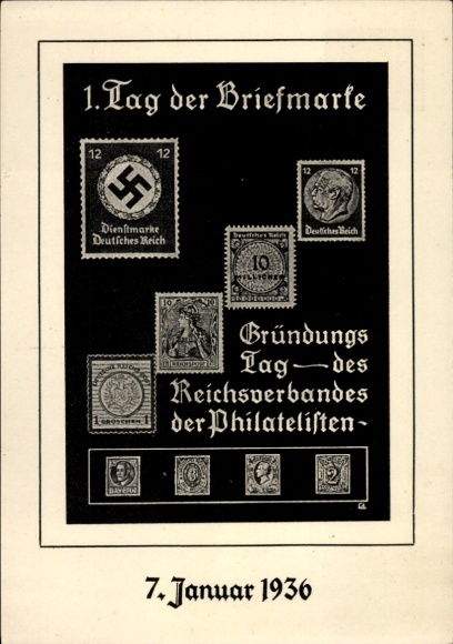 Znaczki pocztowe KP Stamp Day, dzień założenia Reichsschutzrechtsverband