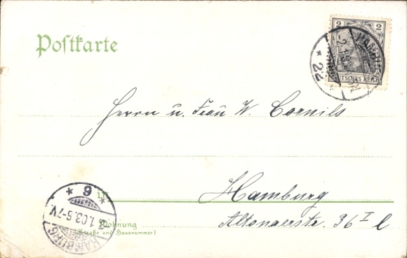 Postcard Hamburg Nord Barmbek Barmbeck, Finkenau